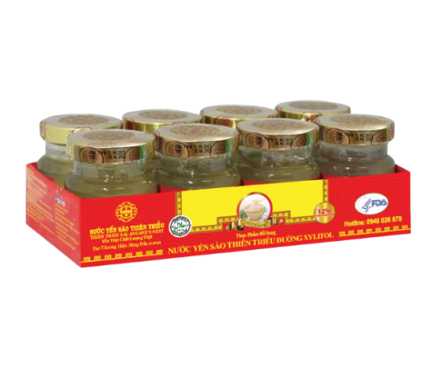Yến Sào Đường Xylitol Lốc 8 Lọ 12% Yến Tươi