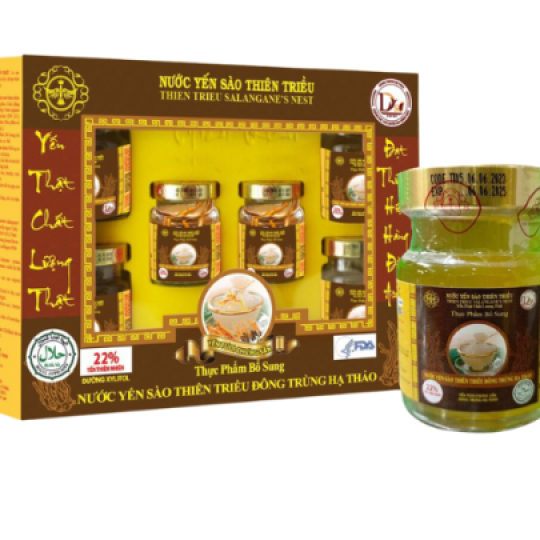 Yến Chưng Đông Trùng Hạ Thảo Hộp 6 Lọ